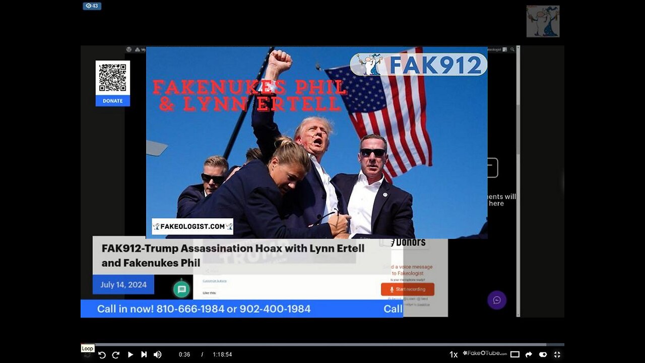 Fakeologist FAK912 Trump Assassination Hoax with Lynn Ertell and Fakenukes Phil!