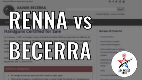 Repealing the CA Gun Roster - Renna vs Becerra