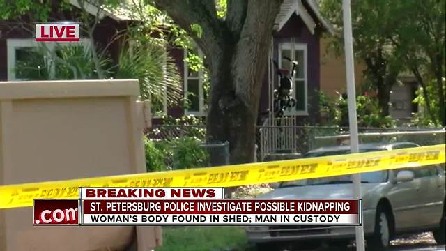 Woman's body found inside shed behind home in St. Pete, SWAT on scene investigating