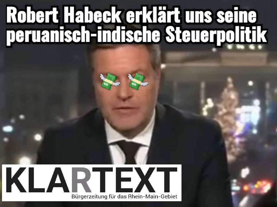 #RobertHabeck erklärt uns seine peruanisch-indisch-deutsche #Steuerpolitik💸