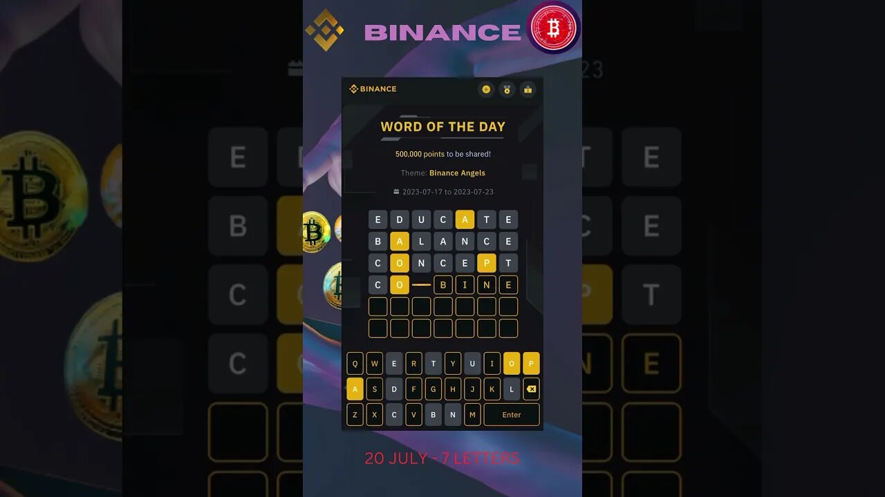 Binance Word of the Day Answers Today,20 July 2023 | Theme: Binance Angels #shorts #binancecommunity