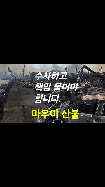 수사하고 책임 물어야 한다. 마우이 산불. 240707