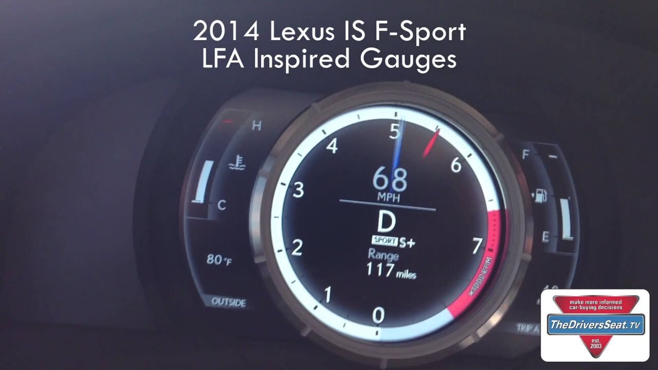 2014 Lexus IS F Sport Gauges