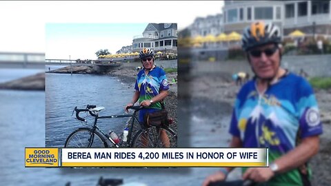 81-year-old man from Berea bikes across country, raises $19,000 for hospice care