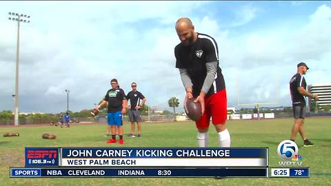 John Carney Kicking Challenge