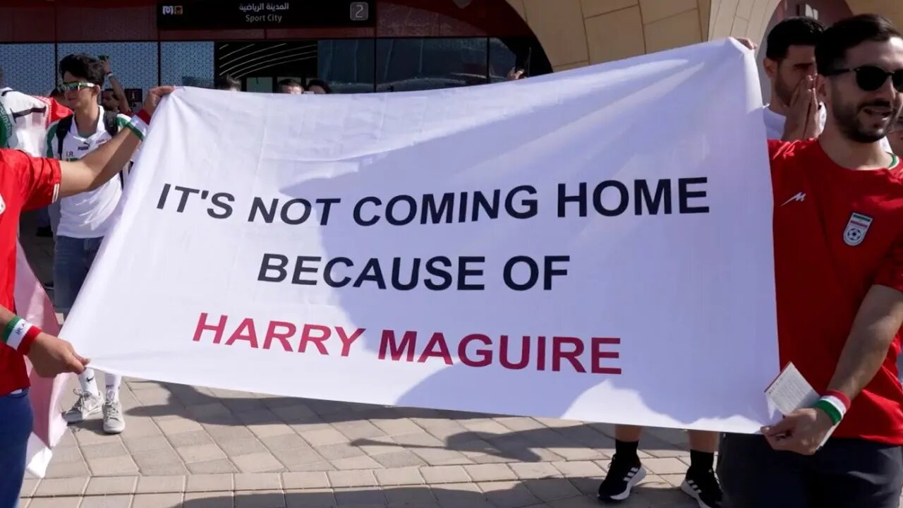 England and Iran fans arrive for their first World Cup match in Doha