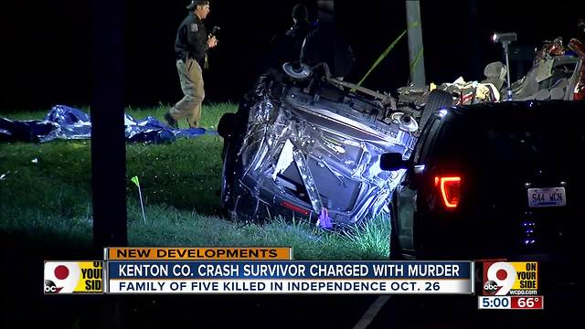 Driver in Kenton County crash that killed family of 5 charged with 5 counts of murder