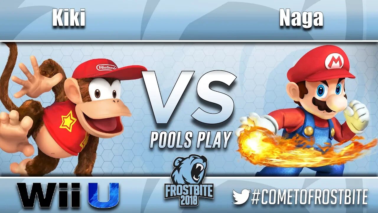 Kiki (Diddy Kong) vs. Naga (Mario) - Wii U Pools Play - Frostbite 2018