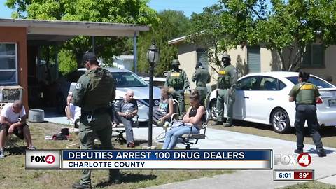 Deputies arrest 100 drug dealers