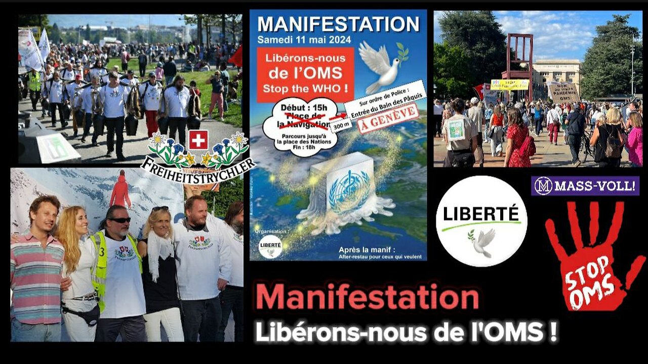 Manifestation STOP OMS - Genève 11.05.24 🇨🇭