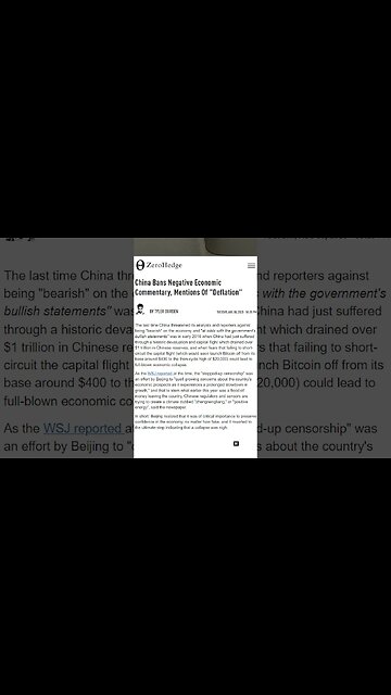 China Banned The Word...