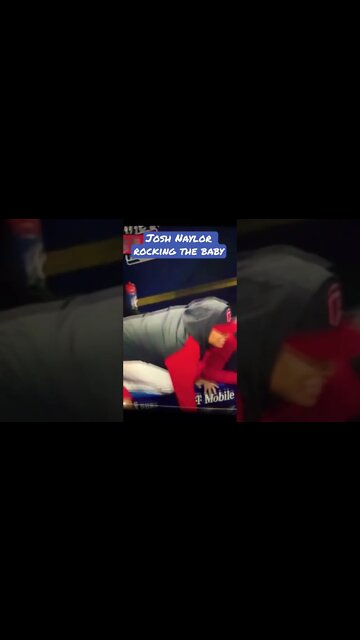 Josh Naylor Rocking the Baby on the Home Run trot vs Gerrit Cole