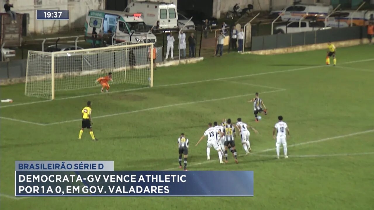 Brasileirão Série D: Democrata-GV Vence o Athletic por 1 a 0, em Gov. Valadares.