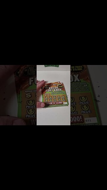 Fort Knox Scratch Off Ticket!!