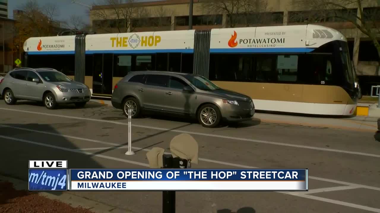 Grand opening of The Hop streetcar