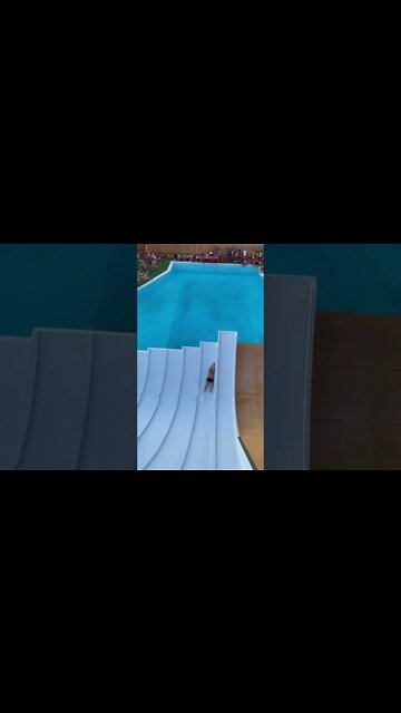 Guy falls off worlds craziest waterslide?!!?! #shorts #views #subscribe #viral #viralvideo