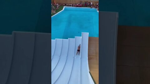 Guy falls off worlds craziest waterslide?!!?! #shorts #views #subscribe #viral #viralvideo