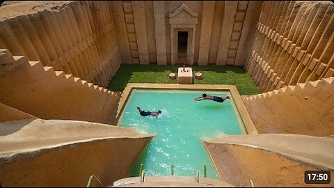 Built The World's Most Amazing Underground Water Slide Park Villa Underground