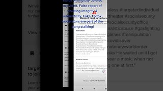 TikTok #gangstalking fake "moderators" wrongfully rejected my appeal.