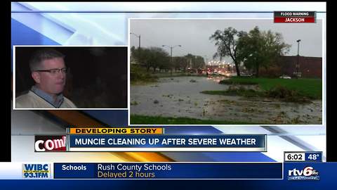 Severe storms damage Muncie buildings, down power lines