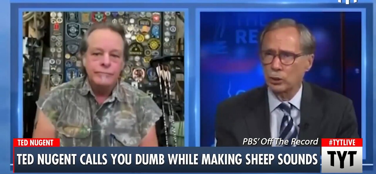 Ted Nugent, Speaks their language for people that got the JAB