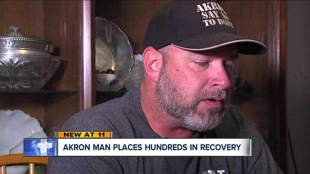 Akron man places hundreds in recovery