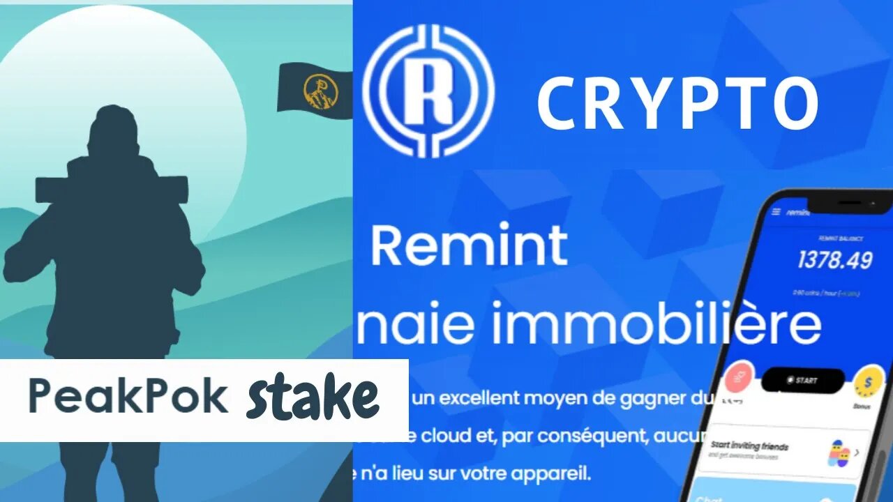 Staking crypto sur Peakpok Club Minage Stake tokens Pool Remint App