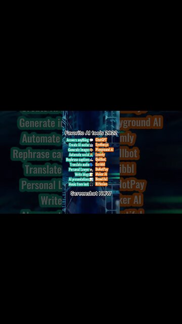 Favourite Artificial Intelligence Tools for 2023 #ai #shorts #websitesyouneed