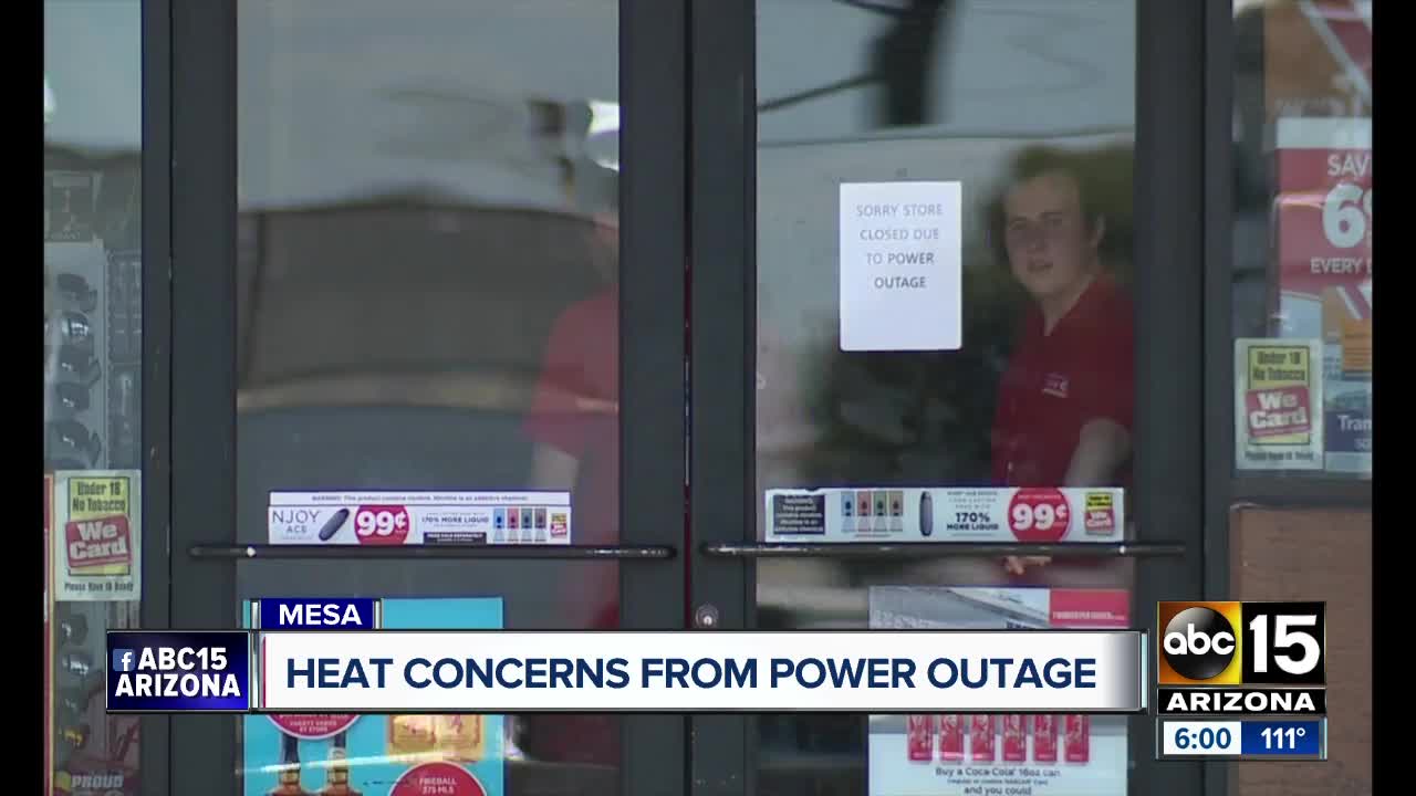 Downtown Mesa loses power on scorching hot day in the Valley