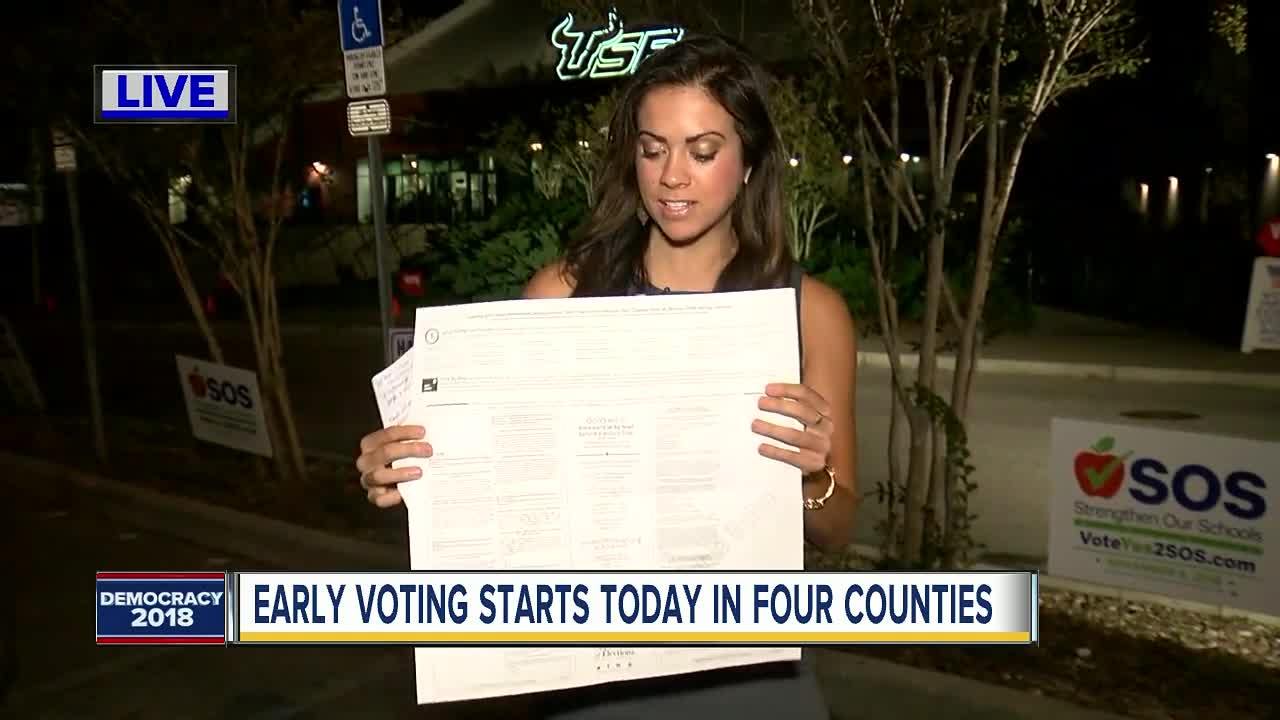 Early voting starts today in 4 counties across Tampa Bay