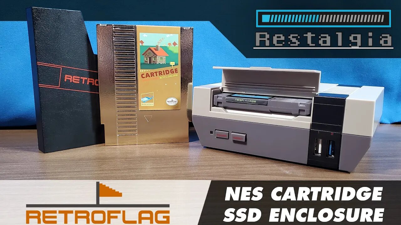 Gold NES Cart for NESPi 4 CASE?!? | RetroFlag NES Cartridge Style Hard Drive Enclosure