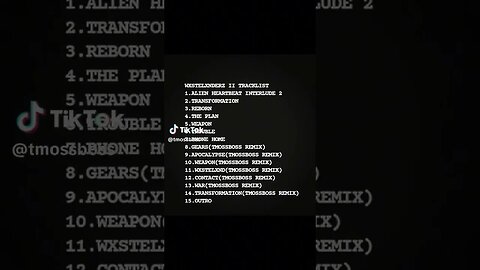 WXSTELXNDERZ II TRACKLIST!!