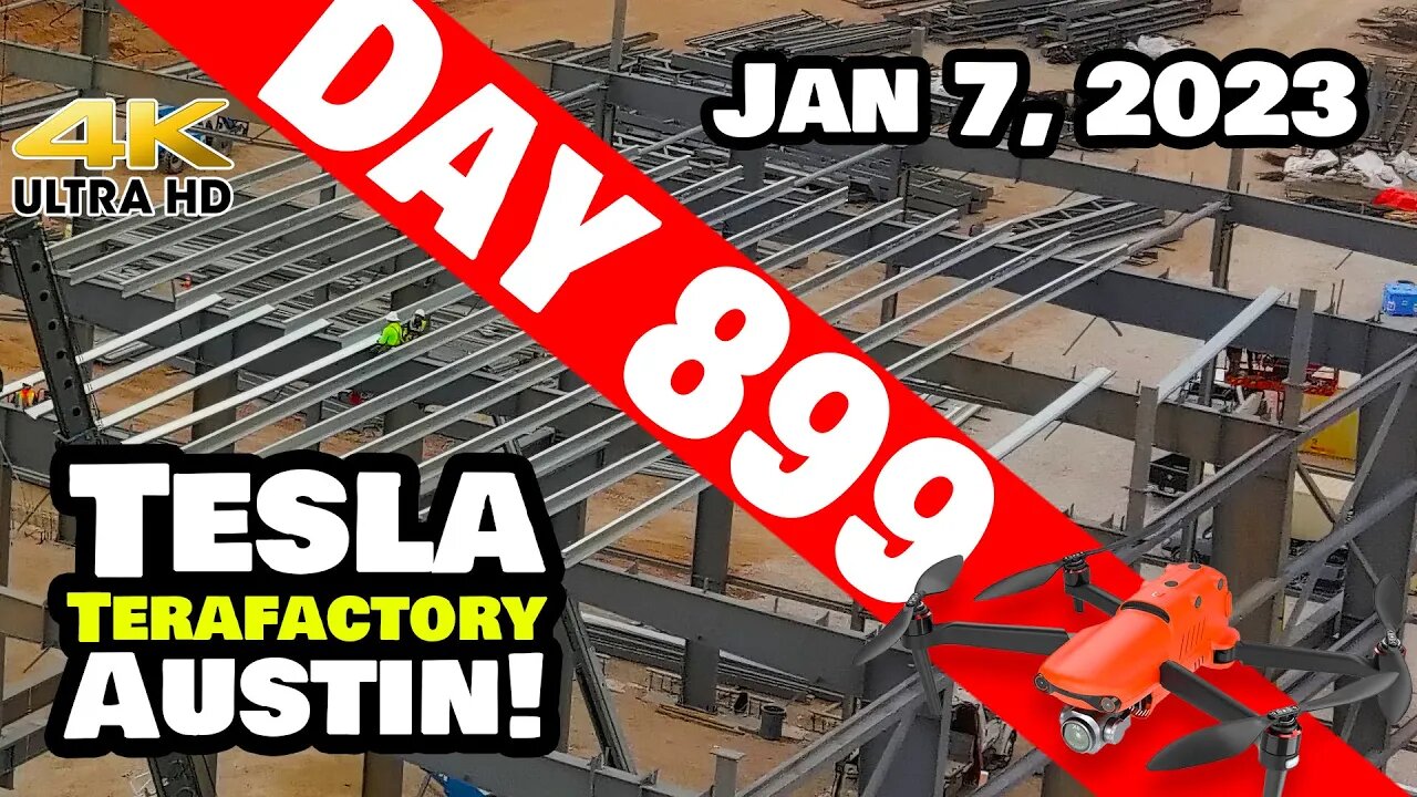 BIG CHANGES AHEAD AT GIGA TEXAS! - Tesla Gigafactory Austin 4K Day 899 - 1/7/23 - Tesla Terafactory