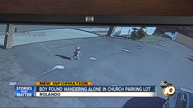 Toddler found wandering parking in Rolando