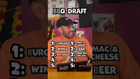 The BBQ Draft!! Did Zach Dominate?! #fyp #bbq #barbecue #foodtok #draft #friends #burger