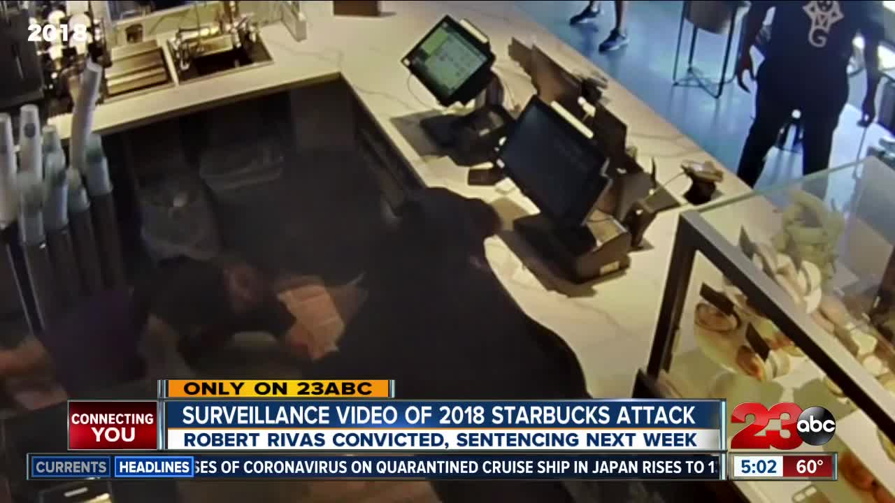 Only on 23ABC: Surveillance video captures 2018 machete attack at local Starbucks