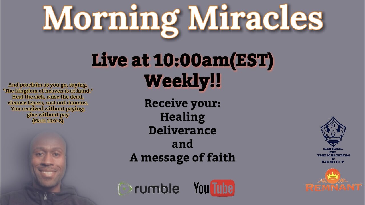 "Morning Miracles" (Special Announcement!!)