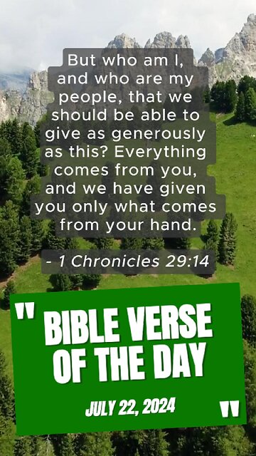 Bible Verse of the Day: July 22, 2024