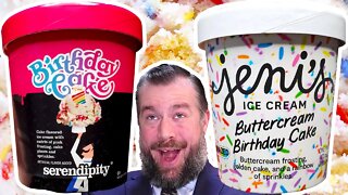 Jeni's and Serendipity Birthday Cake Ice Cream Showdown | Buttercream Birthday Cake