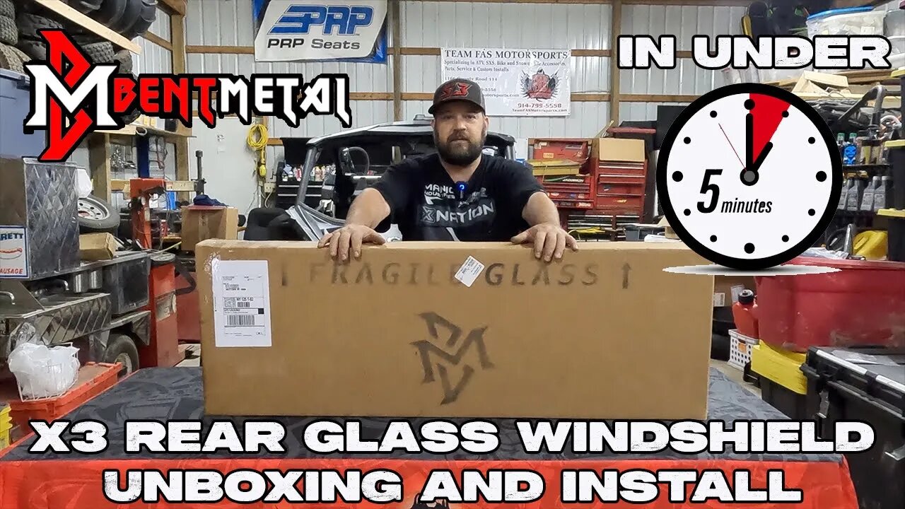 Bent Metal X3 Rear Glass Windshield - Unboxing and Install in under 5 Minutes