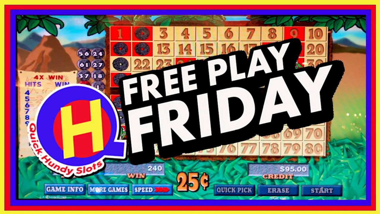 Free Play Friday! $.25 Caveman KENO from Belterra Park!