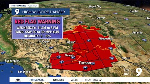 A windy, dry pattern brings cooler temperatures