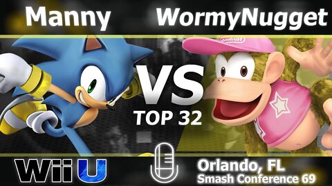 Noble|Manny (Sonic) vs. PPG|WormyNugget (Diddy & Mewtwo) - Top 32 Smash Wii U - SC:69