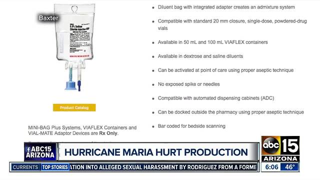 Puerto Rico hurricane contributed to IV bag shortage at hospitals nationwide