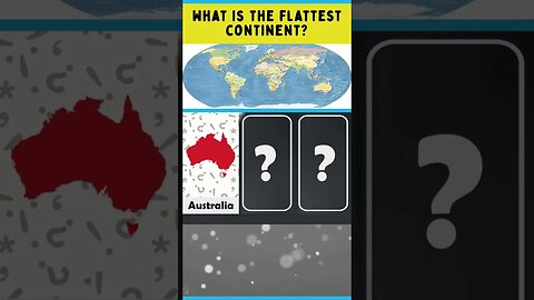 What is the flattest continent? #shorts #trivia #geography #world #continents #brainzonegames #usa