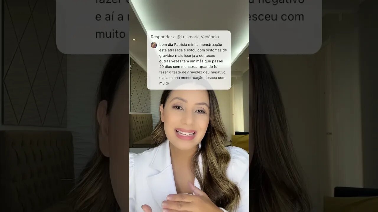 Menstruação atrasada mas fui fazer o teste e deu negativo