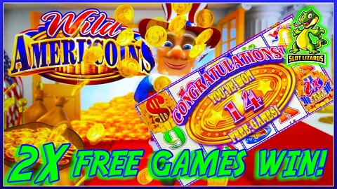 2X FREE GAMES WINNING ACTION! Wonder 4 Boost Wild Americoins Slot BACK TO BACK!