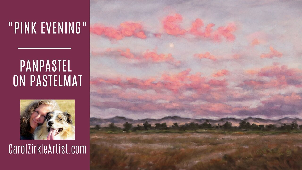 FULL LENGTH PASTEL PAINTING | "Pink Evening" | PanPastel on Pastelmat | Montana Artist Carol Zirkle