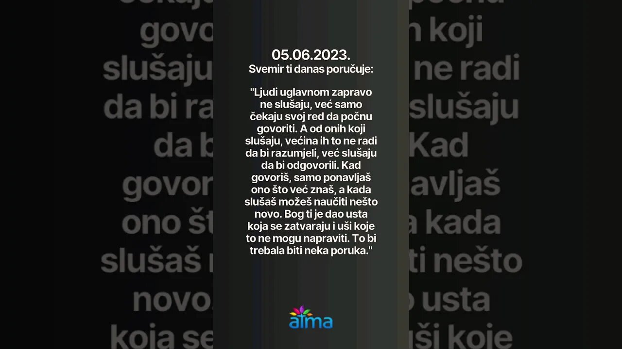 Poruka Svemira 05.06.2023. 💙