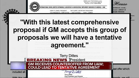 UAW submits counterproposal to GM, indicates deal may be close